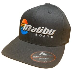 Malibu Boats Flexfit Pro Model Baseball Cap Black L XL 7 3/8 8